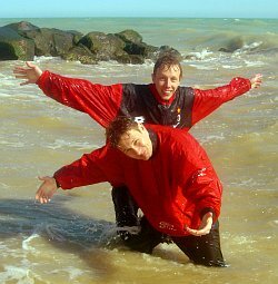 wet anorak fun with friends